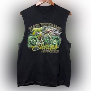 Strugis Bike Week T Shirt Lighting Indian Skull Size Medium Sleeveless 2015